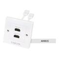 LogiLink AH0015 HDMI Recessed Socket Outlet - 2 x HDMI-A female - White