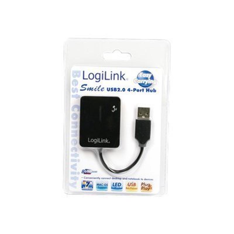 logilink ua0139 smile usb 2.0 4 port hub black