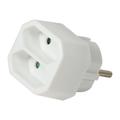 LogiLink LPS218 2-Plug Power Adapter - EU Plug - White