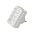 LogiLink LPS220 4-Plug Power Adapter - EU Plug - White