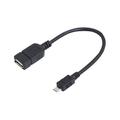 LogiLink AA0035 OTG USB 2.0 Cable - 20cm - Black