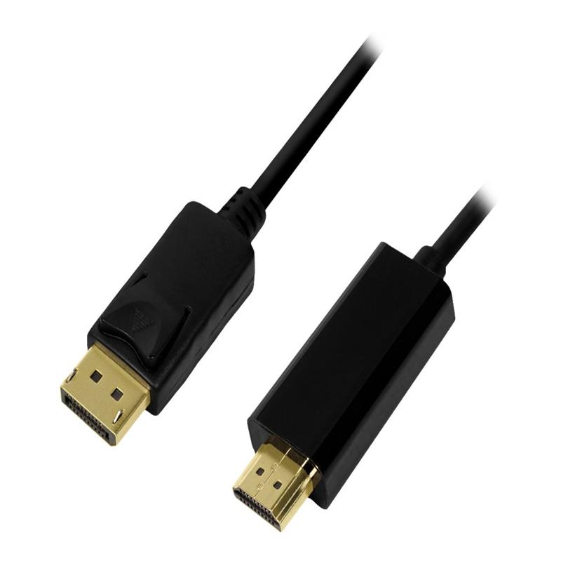 LogiLink Video Cable DisplayPort / HDMI 2m Black