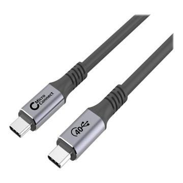 MicroConnect Premium USB4 Gen3x2 USB Type-C kabel 1.2m Sort