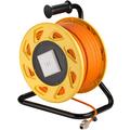 Goobay RJ45 CAT 7A Network Cable Reel with Network Tester - 90m - Orange