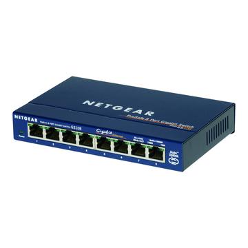Netgear GS108 8-port Gigabit Ethernet Switch - Blue