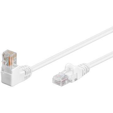 Goobay RJ45 U/UTP CAT 5e 90-degree Angled Network Cable - 3m - White