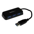StarTech.com Portable 4-Port SuperSpeed Mini USB 3.0 Hub - 5Gbps - Black