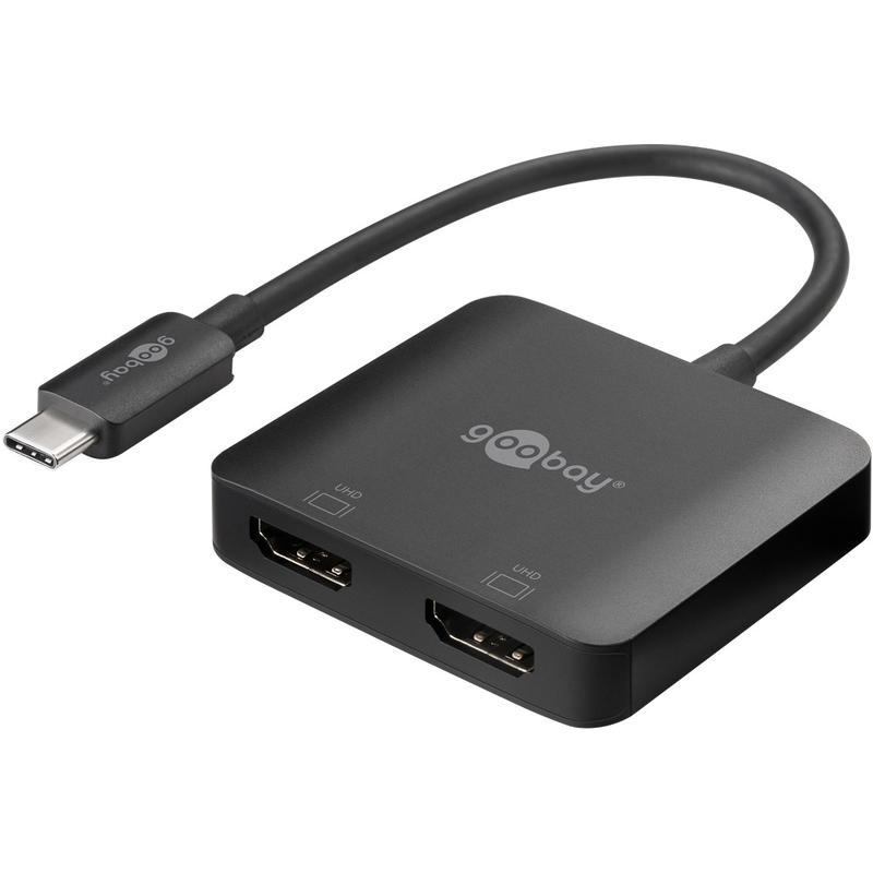 Goobay USBC to Dual HDMI Black