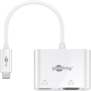 Goobay USB-C to HDMI/VGA Adapter - White