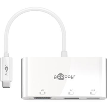 Goobay USB-C to VGA / USB-C PD & HDMI - White