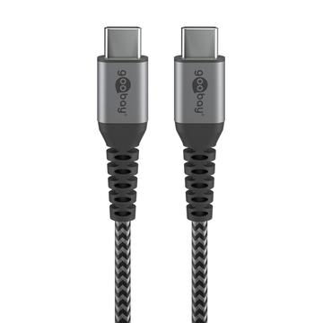 Goobay USB-C / USB-C Cable - 0.5m - Space Grey / Silver