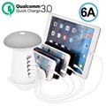2-in-1 Qualcomm QC 3.0 Charging Station & Mushroom LED Lamp UD08