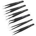 6-in-1 Anti-Static Stainless Steel Tweezers Set