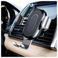 Baseus Gravity Air Vent Car Holder / Qi Wireless Charger - Silver