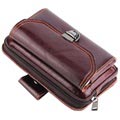 Business Series Universal Holster Leather Case for Smartphones - Brown