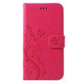 Butterfly Series iPhone XR Wallet Case - Hot Pink