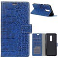 Crocodile Series OnePlus 6 Wallet Case - Blue