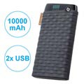 Forever PTB-01 Dual USB Power Bank - 10000mAh - Black