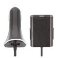 Forever Quad USB Car Charger - 9.6A - Black