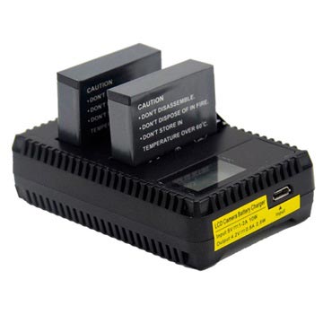 Gopro Hero3 Hero3 Lcd Dual Battery Charger Black