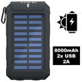 Goobay Outdoor Power Bank 8.0 / Solar Charger - 8000mAh - Black