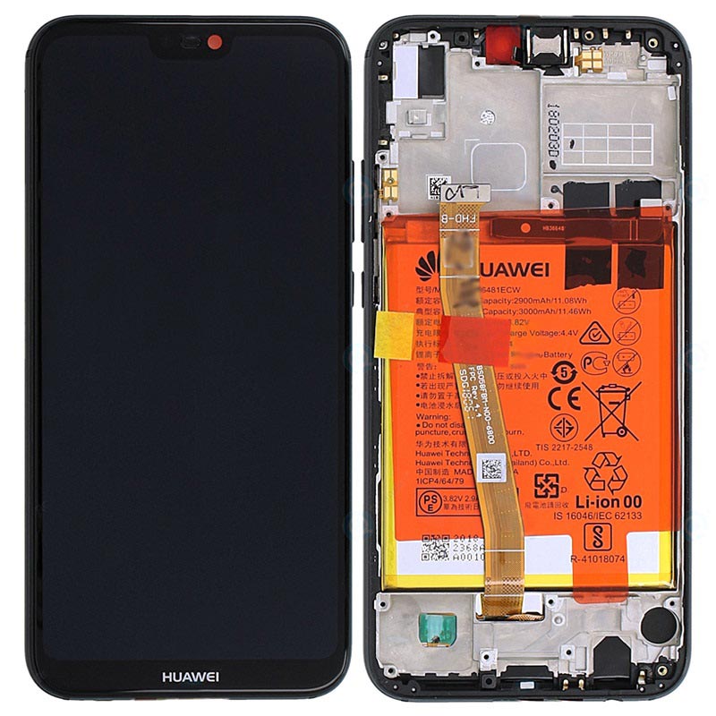 Gls LCD DISPLAY HUAWEI P20 LITE SERVICE PACK ORIGINALE BLACK GLS 