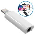 Lightning / 3.5mm Selfie Stick Adapter - iPhone X/8/8 Plus - White