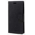 Samsung Galaxy J3 (2015) Mercury Goospery Fancy Diary Wallet Case - Black