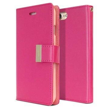 iPhone 7/8/SE (2020)/SE (2022) Mercury Goospery Rich Diary Wallet Case - Hot Pink