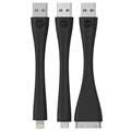Mophie USB Travel Kit - Lightning, 30-pin, MicroUSB - Black