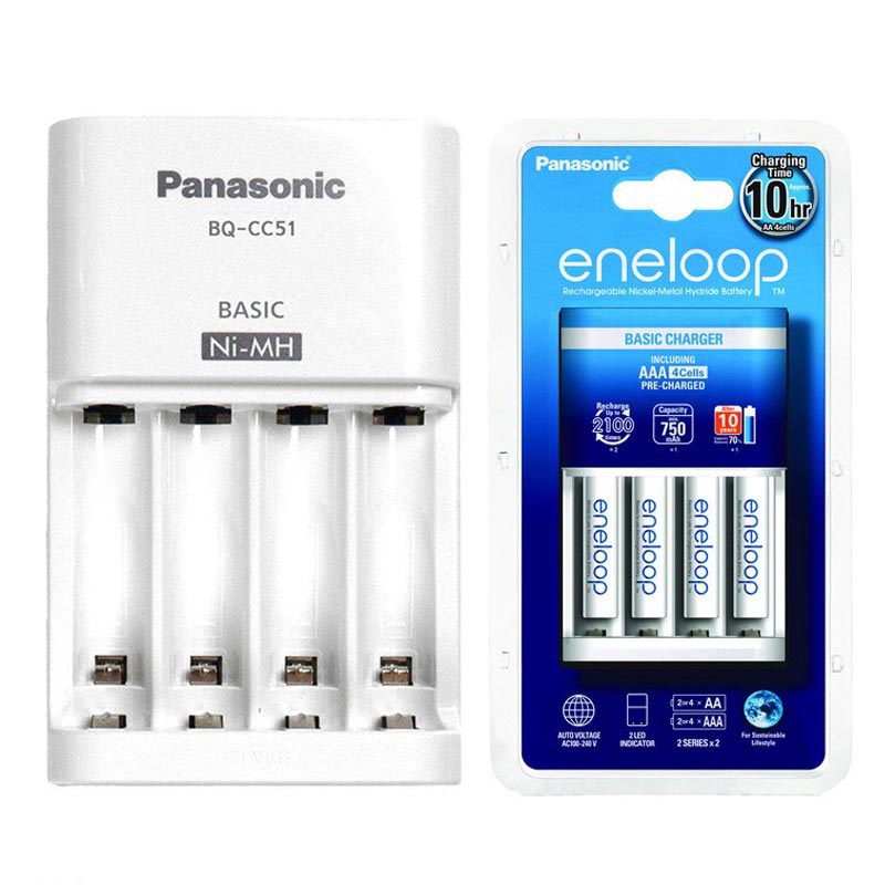 PANASONIC NI-MH AA AAA Eneloop Rechargeable Battery Charger BQ-CC51 AC 100-240V 