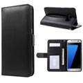 Samsung Galaxy S7 Edge Premium Wallet Case with Stand Feature - Black