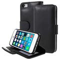 iPhone 5/5S/SE Premium Wallet Case with Stand Feature - Black
