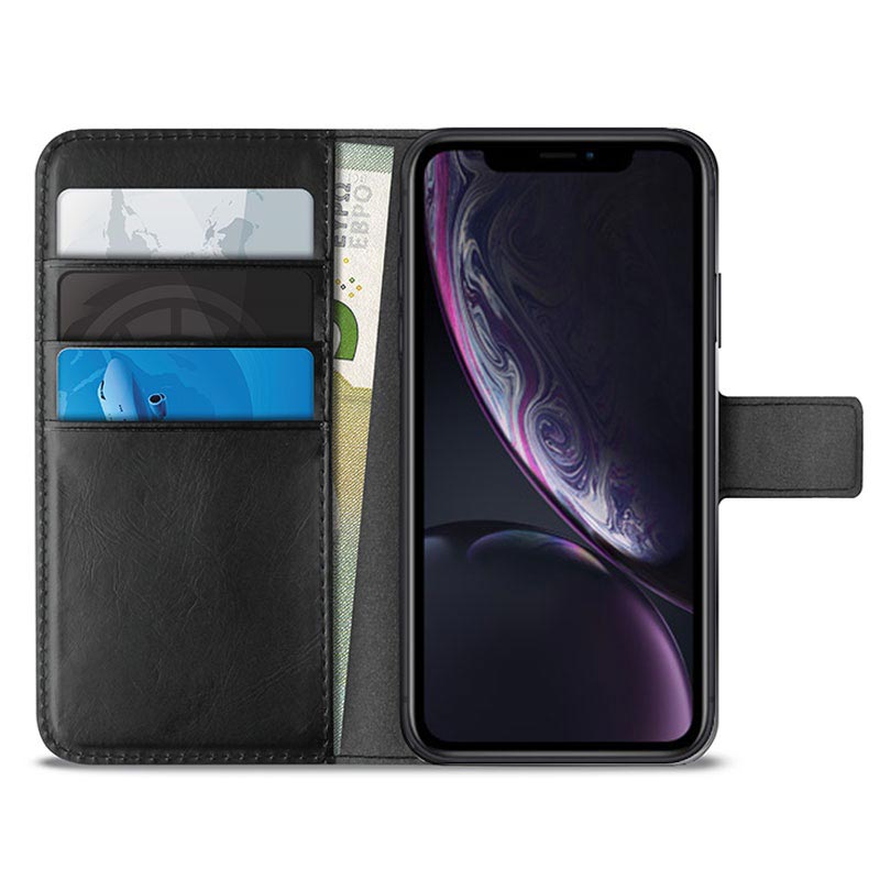 Puro Milano iPhone XR Wallet Case with Stand - Black