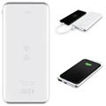 Puro Slim Wireless Charger / Power Bank - USB, Type-C - 8000mAh - White