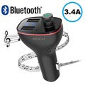 Rock B300 Car Charger & Bluetooth FM Transmitter - Black