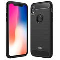 Saii Brushed iPhone XR TPU Case - Carbon Fiber - Black