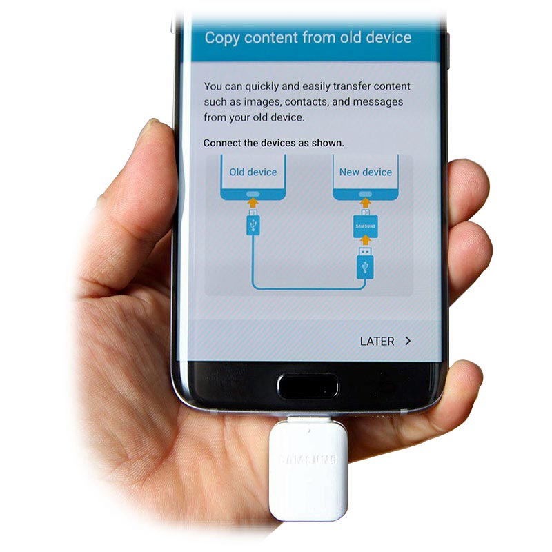 Samsung Galaxy S7/S7 Edge MicroUSB / USB OTG Adapter White