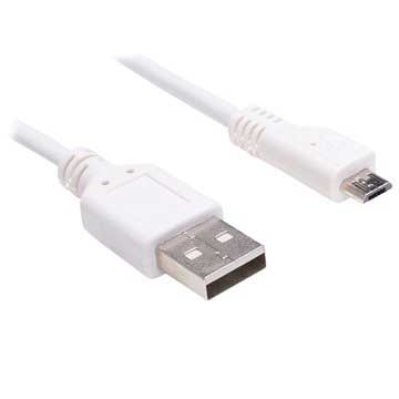Sandberg MicroUSB Sync / Charge Cable - White - 3m