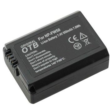 Sony NP-FW50 Battery - Alpha 7S, a6000, a5100, NEX-5T - 950mAh
