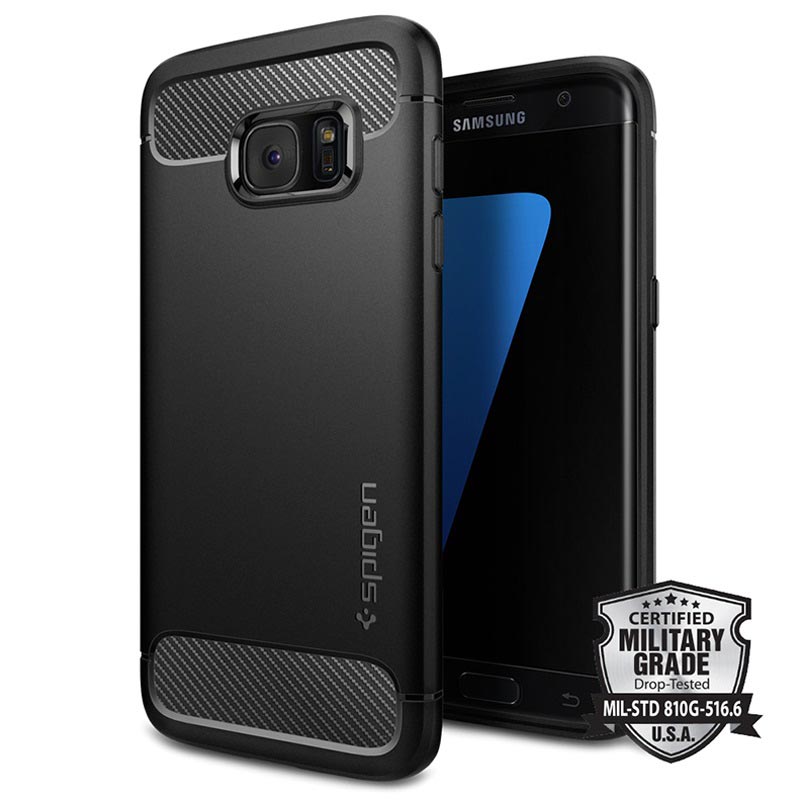 Samsung Galaxy Edge Spigen Rugged Armor Case Black