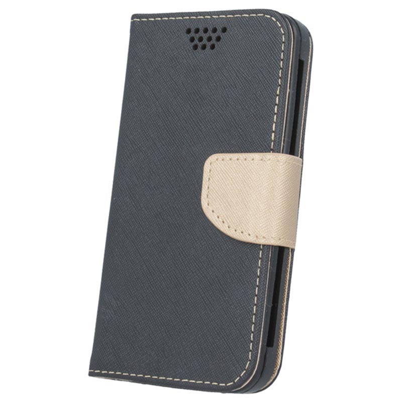 Smart & Fancy Universal Smartphone Wallet Case - 5.5 - Black / Beige