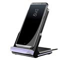 Usams US-CD28 Zino Series Fast Wireless Charging Stand - 10W - Black