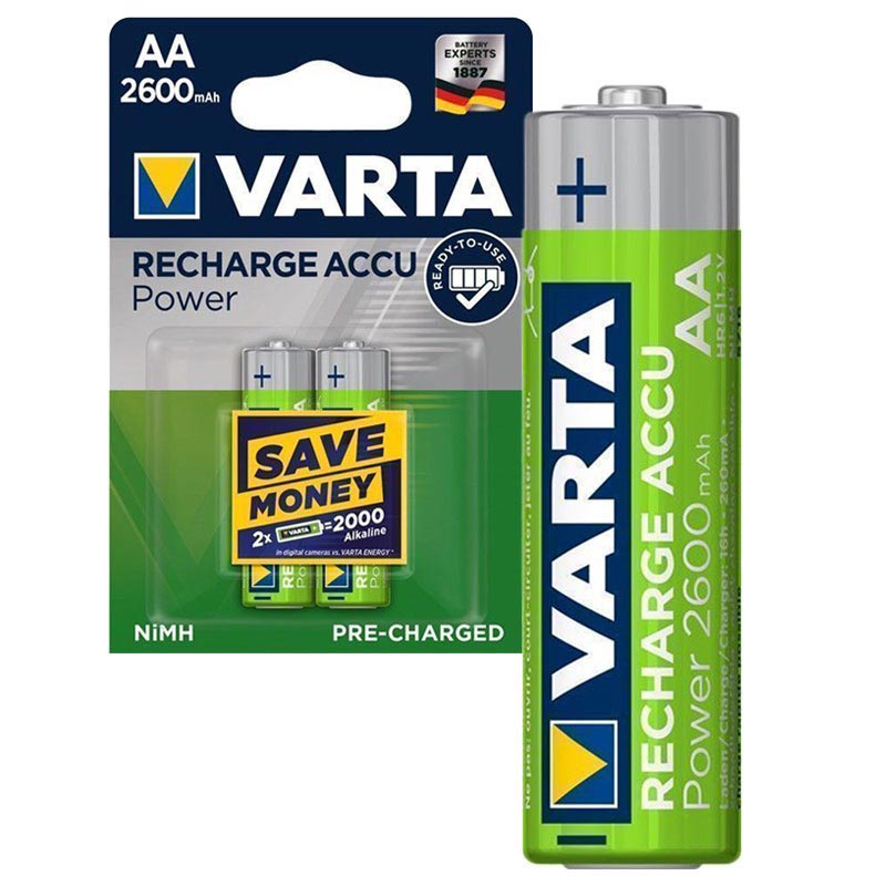 Varta Power Ready2Use Rechargeable AA Batteries 5716101402 2600mAh