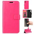 Huawei P20 Wallet Case with Magnetic Closure - Hot Pink