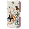 Samsung Galaxy S5 mini Wallet Leather Case - Butterflies / Circles