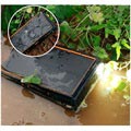 Waterproof Solar Power Bank with Dual USB - 10000mAh - Orange / Black