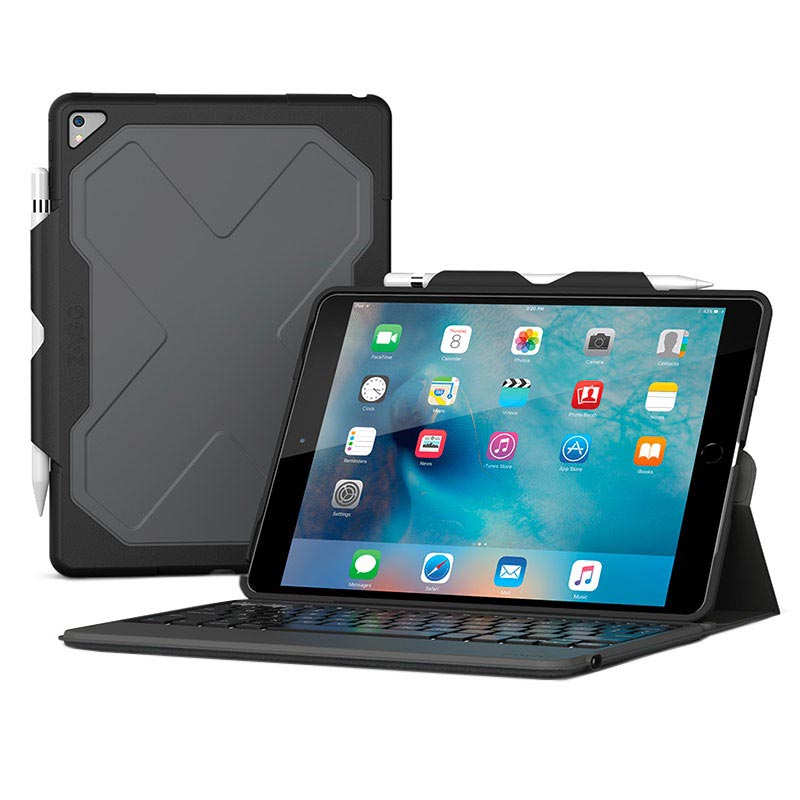 iPad Pro 10.5 Zagg Rugged Book Bluetooth Keyboard Case - Black