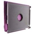 Rotary Leather Case - iPad 2, iPad 3, iPad 4 - Purple