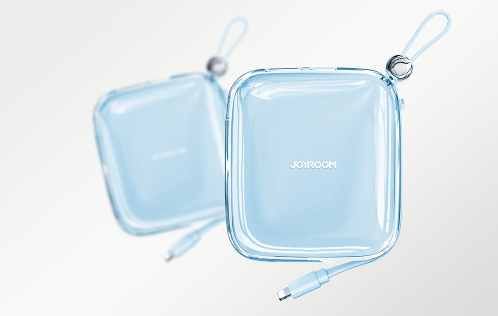 Joyroom Jelly JR-L005 Lightning Power Bank 10000mAh - USB-C, USB-A Ports - Blue